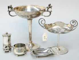 A Collection of Assorted Arts and Crafts Style Silver, comprising a cup, by Charles Boyton,