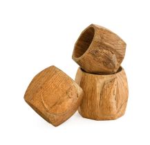 Workshop of Robert Mouseman Thompson (Kilburn): Three English Oak Napkin Rings, of standard