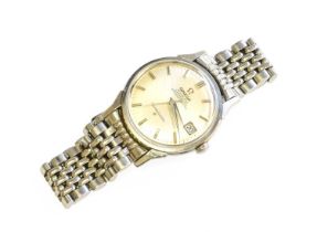 A Stainless Steel Automatic Calendar Centre Seconds Wristwatch, signed Omega, Constellation, 1960's,
