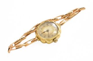 A Lady's 18 Carat Gold Wristwatch, signed Rolex, 1920, manual wound lever movement signed Rolex,
