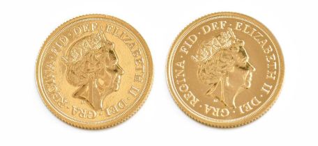 2x Elizabeth II, Sovereigns 2016; both Brilliant Uncirculated