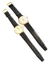 A 14 Carat Gold Calendar Centre Seconds Duxot Wristwatch, case stamped 14k 0.585, together with a