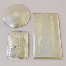 A George VI Silver Cigarette-Case, by E. O. Bateson, Birmingham, 1946, oblong and with an overall