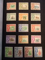 Stamp Collection, in three albums, the main value in British South East Asia incl. North Borneo 1954