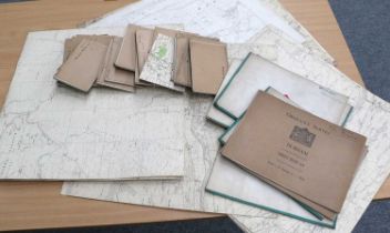 County Durham - a collection of Ordnance Survey Maps, 19th and 20th century, sheet and folding.