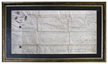 17th Century Manuscript Indenture, 1692, concerning property in the City of Durham, on a street