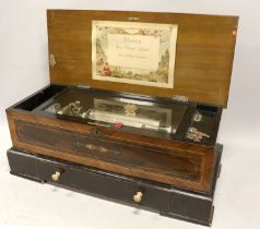 A Rare 'Victoria' Forte-Piccolo-Zither Interchangeable Musical Box, Ser. No. 104, with the
