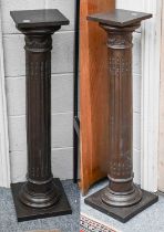 A Pair of Reproduction Columnar Stands, 103cm high