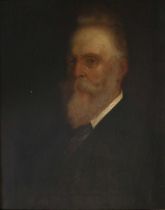 British School (19th Century) Portrait of a gentleman in a dark suit and tie Oil on canvas, 59.5cm