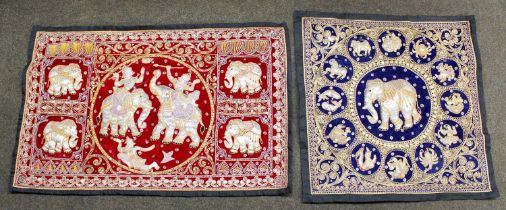 A Pair of Decorative Asian Wall Hangings (2)