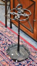 A Reproduction Cast Metal Stick Stand, 71cm high