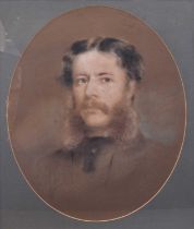 British School (19th Century) Portrait of a gentleman with distinguished facial hair Indistinctly