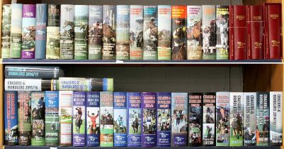 Timeform Annuals, Chasers and Hurdlers, 1976/77 to 2017/18, 43 volumes, majority with dust