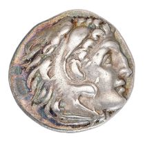 Macedonia, Alexander III (The Great) Drachm, (17mm, 4.2g) 323BC, obv. young head of Herakles