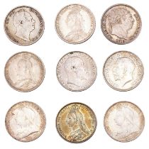 An Assortment of Sixpences, 9 coins to include: George III 1816, AEF; William IV 1837, F;