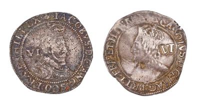 James I, Sixpence, 1603 (2.87g) first coinage, mm. thistle, first bust, (S.2647) weakness to