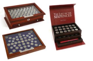 3x Danbury Mint British Coin Collections, comprising; 'The Complete Shilling Collection' featuring a