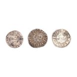 3x Edward I Long Cross Pennies; Bristol Mint, Good Fine; Canterbury Mint, Good Fine; and, London