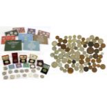 Assorted World Silver Coinage and Proof Sets; comprising, (4x) boxed silver proof crowns from Isle