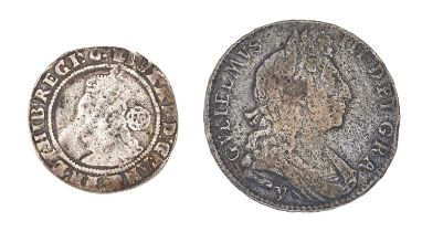 Elizabeth I, sixpence 1587, mm. crescent (S.2578A), creased, weak bust, nice full flan and clear