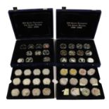 Queen Mother Memorial Collection, comprising 45 coins, (44 in .925 silver and 1 cupro-nickel)