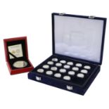 Royal Canadian Mint Silver $20 Dollar Collection; comprising 19 proof coins, (each .999 silver,