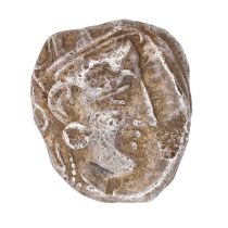 Ancient Greece, Attica silver tetradrachm, circa 390-290BC; obv. head of Athena right wearing helmet
