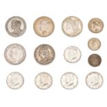 Small Assortment of Silver Coins and Medallions, 13 coins and medallions all together comprising: