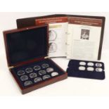 The Great Monarchs Silver Proof Coin Collection; 18x silver proof crowns issued by various