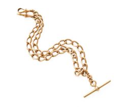 An Albert Watch Chain, each link stamped '9' and '375', length 39.5cm Gross weight 46.5 grams.