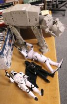 Modern Action Figures, including star wars At-At, stormtroopers etc.