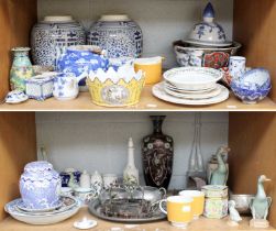 A Quantity of Assorted Ceramics and Glass, mainly Asian art including a Japanese Meiji period