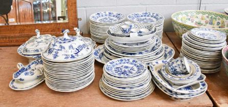 Assembled British and Continental Dinnerwares, pottery and porcelain, decorated in underglaze blue