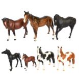 Beswick Pinto Ponies, matt finish; together with Black Beauty & Foal and various others (7) The