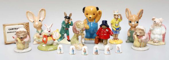 Royal Doulton, Beswick Beatrix Potter and others, including Bunnykins, Camtrack's ''Sooty'' and ''