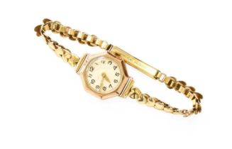 A Lady's 9 Carat Gold Wristwatch Gross Weight:- 18.4 grams