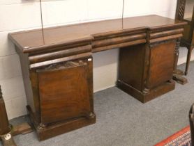A Regancy Mahongany Inverted Break Front Sideboard, 183cm by 52cm by 89cm
