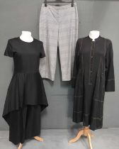 Bitte Kai Rand Black Shirt Dress with long sleeves, side pockets and long button placket with