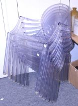 A Set of Six Kartell 'Ghost Chairs' by Louis Stark Overall in good condition, some minor scuffs