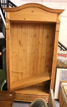 A Modern Pine Open Bookcase, with adjustable shelves, 112cm by 42cm by 211cm