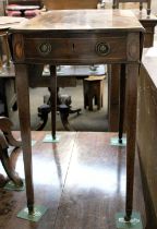 A 19th Century Inlaid and Crossbanded Mahogany Pembroke Table; together with aanother mahogany