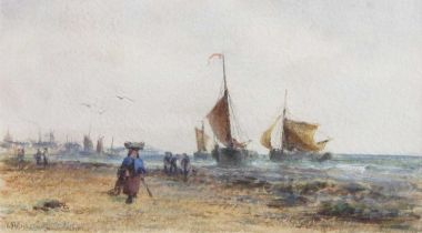 British School (19th century) “Yarmouth” Signed and inscribed, watercolour, 12.5cm by 21.5 cm
