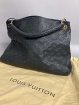 Louis Vuitton Artsy Empreinte Monogram Shoulder Bag in black leather, gold-tone hardware, released