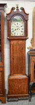 An Oak Eight Day Longcase, circa 1810, 12" arch painted dial, signed Thos Pearce, Bourn, 212cm