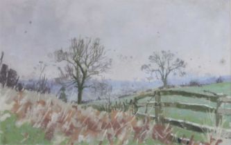 Angus Rands (1922-1985) "Near Helmsley" Pastel, together with three further works by the same hand