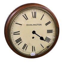 A Single Fussee Wall Timepiece, 19th century,11'' dial repainted inscribed Darlington