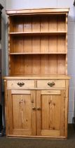 A Pine Dresser and Rack of Small Proportions, 97cm by 56cm by 193cm