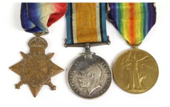 A First World War Trio, awarded to 8782 SJT.C.CHAPMAN, NOTTS. & DERBY,R., comprising 1914 Star (