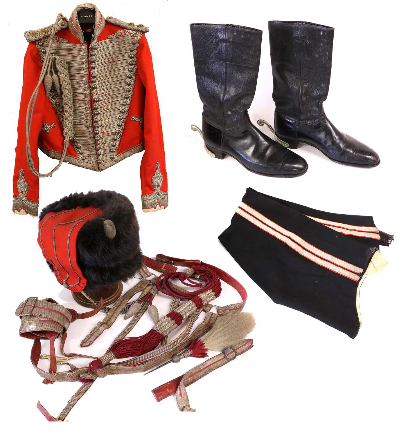 A Late Victorian Full Dress Uniform to an Officer Westmorland and Cumberland Yeomanry, comprising