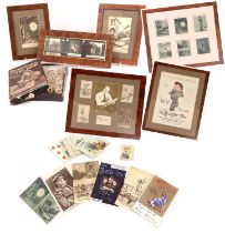 A Collection of Ephemera Related to Bruce Bairnsfather, comprising a framed montage of a printed